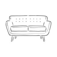 sofa vector schets