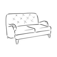 sofa vector schets