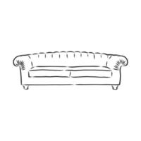 sofa vector schets