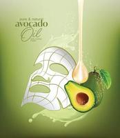 avocado etherische olie natuurlijke huidverzorging cosmetica vector