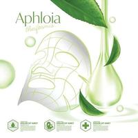 printaphloia theiformis, Malagasi thee vocht essentie natuurlijke huidverzorging cosmetica. vector