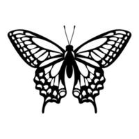 vlinder stencil, vectorillustratie vector
