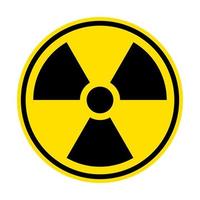 straling teken. waarschuwingssymbool. radioactief vector plat pictogram