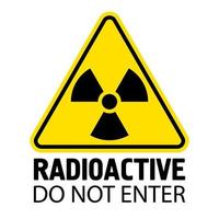 straling teken. waarschuwingssymbool. radioactief vector plat pictogram