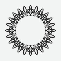 rond ornament, rond frame. traditioneel elegant bloemen-oosters ornament om wenskaarten, certificaten, huwelijksuitnodigingen te versieren en te ontwerpen vector