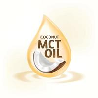 kokosnoot mct olie gezondheidsvoordelen vector illustratie
