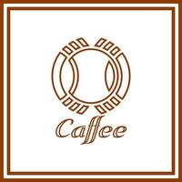 geometrisch logo, coffeeshop logo lijntekeningen, eenvoudig uniek en modern design vector