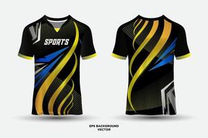ongelooflijk design jersey t-shirt sport geschikt voor racen, voetbal, e-sporten. vector