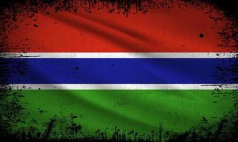 nieuw ontwerp van de vlag van Gambia met abstracte borstel vectorillustratie vector