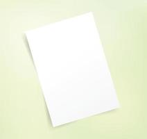 witte blanco geïsoleerde eenvoudige mockup sjabloon poster visitekaartje banner flyer uitnodiging pamflet realistische afbeelding vector
