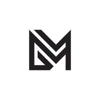 gm of mg beginletter logo ontwerp vector