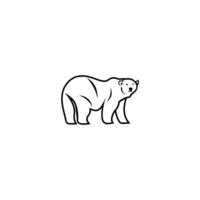 illustratie van een beer-pictogram met behulp van lijnen. beer vector