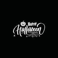 happy halloween vector belettering. vakantie belettering voor banner. happy halloween poster, wenskaart, uitnodiging voor feest.