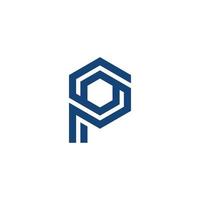 p of pp brief logo ontwerp sjabloon vector