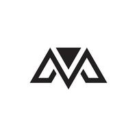 m of mm beginletter logo ontwerp vector. vector