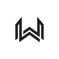 eerste letter w logo vector ontwerpsjabloon.