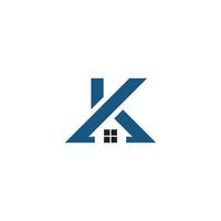 letter k vector logo ontwerp onroerend goed ontwerp.