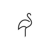 reiger logo ontwerp vectorillustratie. reiger icoon vector