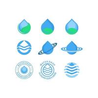 vector grafische set van water logo ontwerpsjabloon