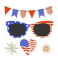 Gelukkige Onafhankelijkheidsdag. een set vector cliparts voor het maken van je eigen feestelijke ontwerp.