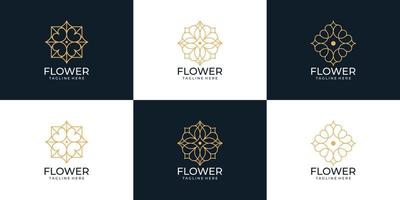 minimalistische monogram spa natuur bloem logo collectie vector