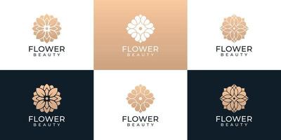 creatieve bloemen schoonheid organische logo vector collectie