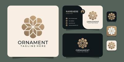 modern vrouwelijk ornament luxe logo-ontwerp geneeskunde spa vector