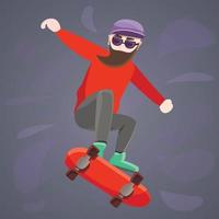 skateboard concept banner, cartoon stijl vector