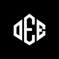 oee letter logo-ontwerp met veelhoekvorm. oee veelhoek en kubusvorm logo-ontwerp. oee zeshoek vector logo sjabloon witte en zwarte kleuren. oee monogram, bedrijfs- en onroerend goed logo.