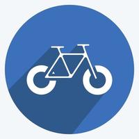 icoon fietsen. geschikt voor onderwijs symbool. lange schaduwstijl. eenvoudig ontwerp bewerkbaar. ontwerp sjabloon vector. eenvoudige illustratie vector