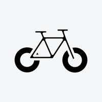 icoon fietsen. geschikt voor onderwijs symbool. glyph-stijl. eenvoudig ontwerp bewerkbaar. ontwerp sjabloon vector. eenvoudige illustratie vector