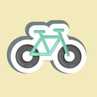 sticker fietsen. geschikt voor onderwijs symbool. eenvoudig ontwerp bewerkbaar. ontwerp sjabloon vector. eenvoudige illustratie vector