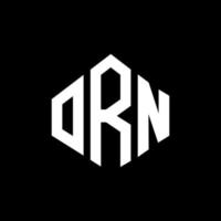 orn letter logo-ontwerp met veelhoekvorm. orn veelhoek en kubusvorm logo-ontwerp. orn zeshoek vector logo sjabloon witte en zwarte kleuren. orn monogram, business en onroerend goed logo.