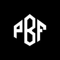 pbf letter logo-ontwerp met veelhoekvorm. pbf veelhoek en kubusvorm logo-ontwerp. pbf zeshoek vector logo sjabloon witte en zwarte kleuren. pbf-monogram, bedrijfs- en onroerendgoedlogo.