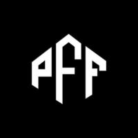 pff letter logo-ontwerp met veelhoekvorm. pff veelhoek en kubusvorm logo-ontwerp. pff zeshoek vector logo sjabloon witte en zwarte kleuren. pff-monogram, bedrijfs- en onroerendgoedlogo.