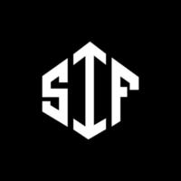 sif-letterlogo-ontwerp met veelhoekvorm. sif veelhoek en kubusvorm logo-ontwerp. sif zeshoek vector logo sjabloon witte en zwarte kleuren. sif-monogram, bedrijfs- en onroerendgoedlogo.