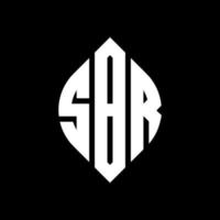 sbr cirkel letter logo ontwerp met cirkel en ellipsvorm. sbr ellipsletters met typografische stijl. de drie initialen vormen een cirkellogo. sbr cirkel embleem abstracte monogram brief mark vector. vector