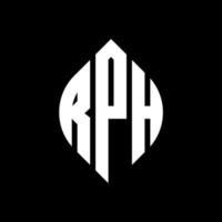 rph cirkel letter logo ontwerp met cirkel en ellipsvorm. rph ellipsletters met typografische stijl. de drie initialen vormen een cirkellogo. rph cirkel embleem abstracte monogram brief mark vector. vector