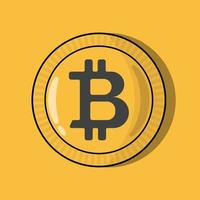 cryptocurrency bitcoin-logo en platte vectorpictogramillustratie vector