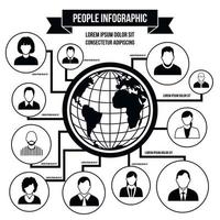 menselijke infographic, eenvoudige stijl vector