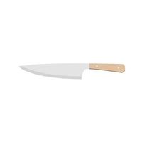 mes platte ontwerp vectorillustratie. het mes is scherp om te koken en is een essentiële uitrusting voor koks. vector