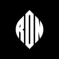 rdn cirkel letter logo ontwerp met cirkel en ellipsvorm. rdn ellipsletters met typografische stijl. de drie initialen vormen een cirkellogo. rdn cirkel embleem abstracte monogram brief mark vector. vector