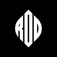 rdo cirkel letter logo ontwerp met cirkel en ellipsvorm. rdo ellipsletters met typografische stijl. de drie initialen vormen een cirkellogo. rdo cirkel embleem abstracte monogram brief mark vector. vector