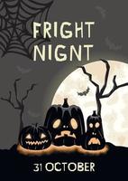 mystieke a4 flyer fright night vector