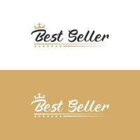 bestseller typografie logo ontwerp vector