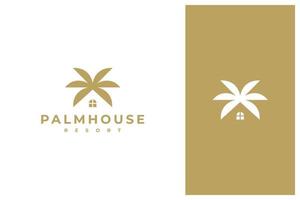palmhuis creatief logo-ontwerp vector