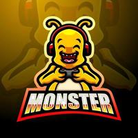 schattig monster mascotte ontwerp vector