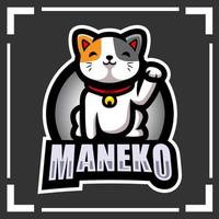 maneki neko mascotte ontwerp vector