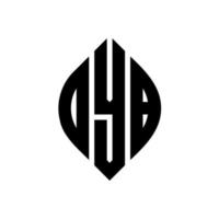 oyb cirkel letter logo ontwerp met cirkel en ellipsvorm. oyb ellips letters met typografische stijl. de drie initialen vormen een cirkellogo. oyb cirkel embleem abstracte monogram brief mark vector. vector