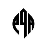 pqa cirkel letter logo-ontwerp met cirkel en ellipsvorm. pqa ellipsletters met typografische stijl. de drie initialen vormen een cirkellogo. pqa cirkel embleem abstracte monogram brief mark vector. vector